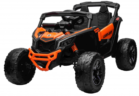 Masinuta UTV electric Premier 4x4 Can-Am Maverick Turbo, 1 loc, 24V, roti cauciuc EVA, scaun piele ecologica, portocaliu [1]