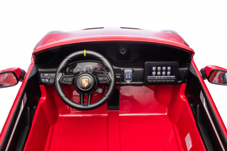 Masinuta electrica 4x4 Premier Porsche 911 GT3, 12V, 2 copii, roti cauciuc EVA, scaun piele ecologica, rosu [26]