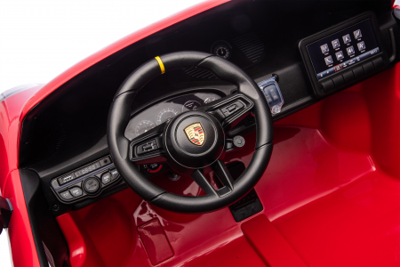 Masinuta electrica 4x4 Premier Porsche 911 GT3, 12V, 2 copii, roti cauciuc EVA, scaun piele ecologica, rosu [29]