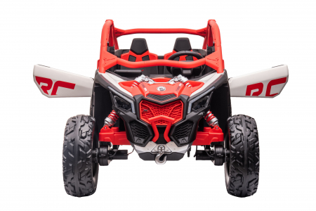 Masinuta UTV electric Premier 4x4 Can-Am Maverick Power RC, 2 locuri, 2 baterii 24V, roti cauciuc EVA, scaun piele ecologica, rosu [8]