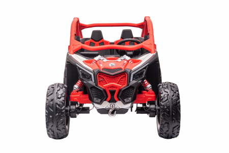 Masinuta UTV electric Premier 4x4 Can-Am Maverick Power RC, 2 locuri, 2 baterii 24V, roti cauciuc EVA, scaun piele ecologica, rosu [3]