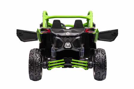 Masinuta UTV electric Premier 4x4 Can-Am Maverick Force RC, 2 locuri, 12V, roti cauciuc EVA, scaun piele ecologica, verde [11]