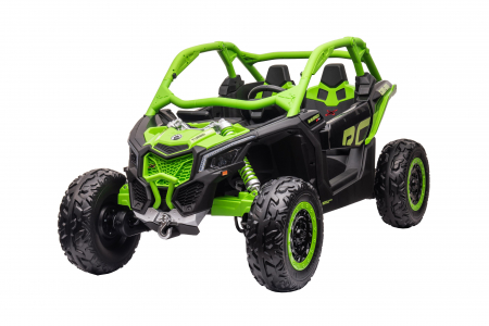 Masinuta UTV electric Premier 4x4 Can-Am Maverick Force RC, 2 locuri, 12V, roti cauciuc EVA, scaun piele ecologica, verde [1]