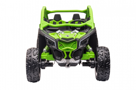 Masinuta UTV electric Premier 4x4 Can-Am Maverick Force RC, 2 locuri, 12V, roti cauciuc EVA, scaun piele ecologica, verde [2]