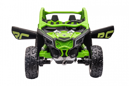 Masinuta UTV electric Premier 4x4 Can-Am Maverick Force RC, 2 locuri, 12V, roti cauciuc EVA, scaun piele ecologica, verde [8]