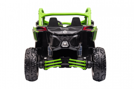 Masinuta UTV electric Premier 4x4 Can-Am Maverick Force RC, 2 locuri, 12V, roti cauciuc EVA, scaun piele ecologica, verde [6]