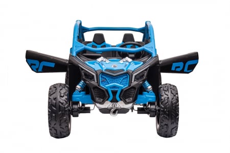 Masinuta UTV electric Premier 4x4 Can-Am Maverick Force RC, 2 locuri, 12V, roti cauciuc EVA, scaun piele ecologica, albastru [8]