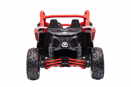 Masinuta UTV electric Premier 4x4 Can-Am Maverick Force RC, 2 locuri, 12V, roti cauciuc EVA, scaun piele ecologica, rosu [6]