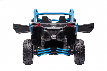 Masinuta UTV electric Premier 4x4 Can-Am Maverick Power RC, 2 locuri, 2 baterii 24V, roti cauciuc EVA, scaun piele ecologica, albastru [11]