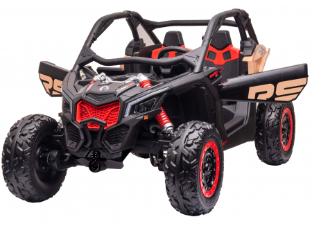 Masinuta UTV electric Premier 4x4 Can-Am Maverick Power RS, 2 locuri, 2 baterii 24V, roti cauciuc EVA, scaun piele ecologica, negru [9]