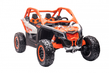 Masinuta UTV electric Premier 4x4 Can-Am Maverick Force RC, 2 locuri, 12V, roti cauciuc EVA, scaun piele ecologica, portocaliu [7]