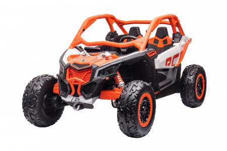 Masinuta UTV electric Premier 4x4 Can-Am Maverick Force RC, 2 locuri, 12V, roti cauciuc EVA, scaun piele ecologica, portocaliu [1]