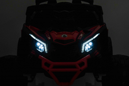 Masinuta UTV electric Premier 4x4 Can-Am Maverick Turbo, 1 loc, 24V, roti cauciuc EVA, scaun piele ecologica, rosu [18]