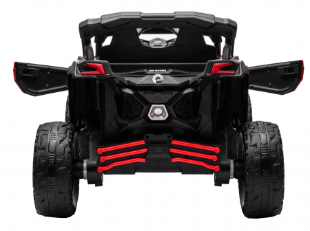 Masinuta UTV electric Premier 4x4 Can-Am Maverick Turbo, 1 loc, 24V, roti cauciuc EVA, scaun piele ecologica, rosu [11]