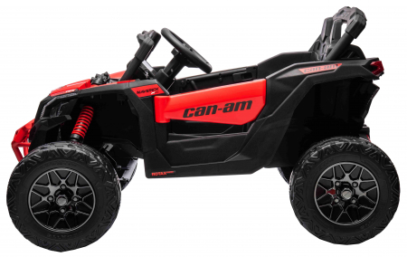 Masinuta UTV electric Premier 4x4 Can-Am Maverick Turbo, 1 loc, 24V, roti cauciuc EVA, scaun piele ecologica, rosu [4]