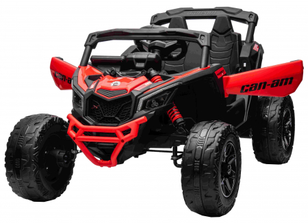 Masinuta UTV electric Premier 4x4 Can-Am Maverick Turbo, 1 loc, 24V, roti cauciuc EVA, scaun piele ecologica, rosu [9]