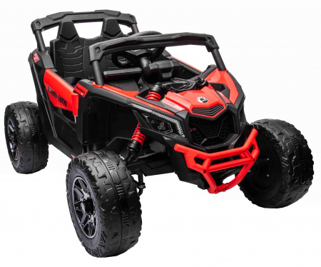 Masinuta UTV electric Premier 4x4 Can-Am Maverick Turbo, 1 loc, 24V, roti cauciuc EVA, scaun piele ecologica, rosu [12]