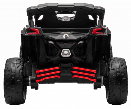 Masinuta UTV electric Premier 4x4 Can-Am Maverick Turbo, 1 loc, 24V, roti cauciuc EVA, scaun piele ecologica, rosu [6]