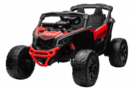 Masinuta UTV electric Premier 4x4 Can-Am Maverick Turbo, 1 loc, 24V, roti cauciuc EVA, scaun piele ecologica, rosu [1]
