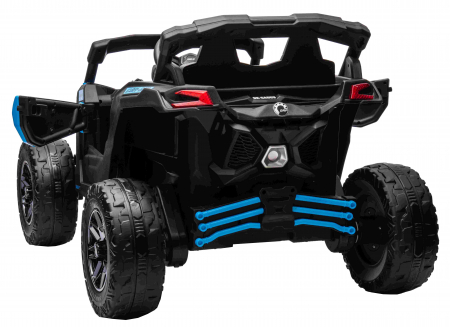 Masinuta UTV electric Premier 4x4 Can-Am Maverick Turbo, 1 loc, 24V, roti cauciuc EVA, scaun piele ecologica, albastru [3]