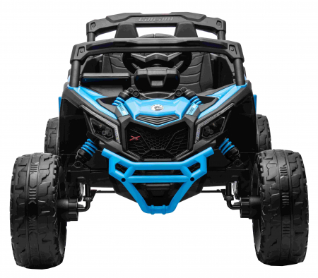 Masinuta UTV electric Premier 4x4 Can-Am Maverick Turbo, 1 loc, 24V, roti cauciuc EVA, scaun piele ecologica, albastru [5]