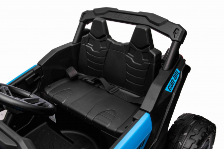 Masinuta UTV electric Premier 4x4 Can-Am Maverick Turbo, 1 loc, 24V, roti cauciuc EVA, scaun piele ecologica, albastru [15]
