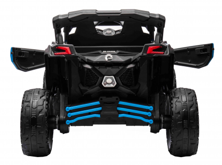 Masinuta UTV electric Premier 4x4 Can-Am Maverick Turbo, 1 loc, 24V, roti cauciuc EVA, scaun piele ecologica, albastru [4]