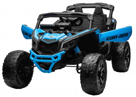 Masinuta UTV electric Premier 4x4 Can-Am Maverick Turbo, 1 loc, 24V, roti cauciuc EVA, scaun piele ecologica, albastru [1]
