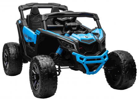 Masinuta UTV electric Premier 4x4 Can-Am Maverick Turbo, 1 loc, 24V, roti cauciuc EVA, scaun piele ecologica, albastru [11]