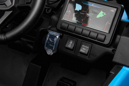 Masinuta UTV electric Premier 4x4 Can-Am Maverick Turbo, 1 loc, 24V, roti cauciuc EVA, scaun piele ecologica, albastru [17]