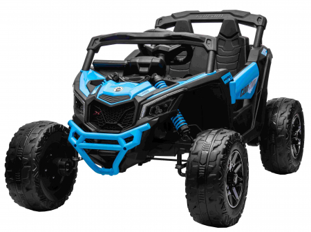 Masinuta UTV electric Premier 4x4 Can-Am Maverick Turbo, 1 loc, 24V, roti cauciuc EVA, scaun piele ecologica, albastru [6]