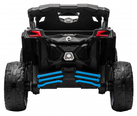 Masinuta UTV electric Premier 4x4 Can-Am Maverick Turbo, 1 loc, 24V, roti cauciuc EVA, scaun piele ecologica, albastru [10]