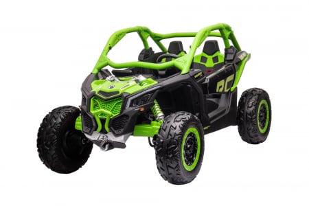 Masinuta UTV electric Premier Can-Am Maverick Speed RC, 2 locuri, 24V, roti cauciuc EVA, scaun piele ecologica, 2 motoare 240W, verde [1]
