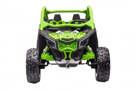 Masinuta UTV electric Premier Can-Am Maverick Speed RC, 2 locuri, 24V, roti cauciuc EVA, scaun piele ecologica, 2 motoare 240W, verde [2]