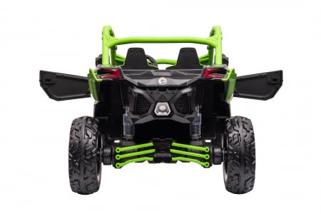 Masinuta UTV electric Premier Can-Am Maverick Speed RC, 2 locuri, 24V, roti cauciuc EVA, scaun piele ecologica, 2 motoare 240W, verde [9]