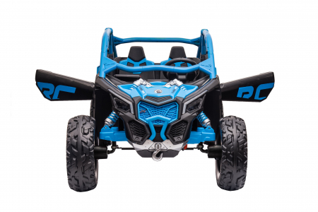 Masinuta UTV electric Premier Can-Am Maverick Speed RC, 2 locuri, 24V, roti cauciuc EVA, scaun piele ecologica, 2 motoare 240W, albastru [7]