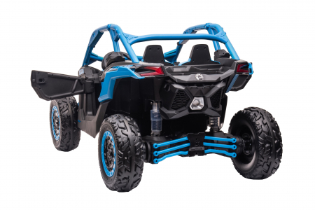 Masinuta UTV electric Premier Can-Am Maverick Speed RC, 2 locuri, 24V, roti cauciuc EVA, scaun piele ecologica, 2 motoare 240W, albastru [9]