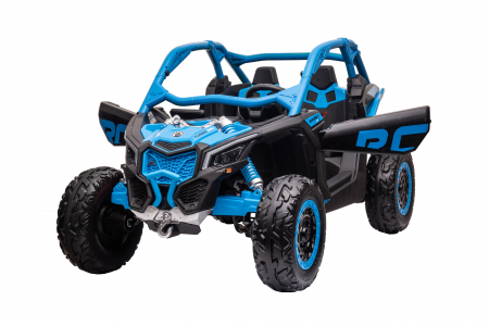 Masinuta UTV electric Premier Can-Am Maverick Speed RC, 2 locuri, 24V, roti cauciuc EVA, scaun piele ecologica, 2 motoare 240W, albastru [8]