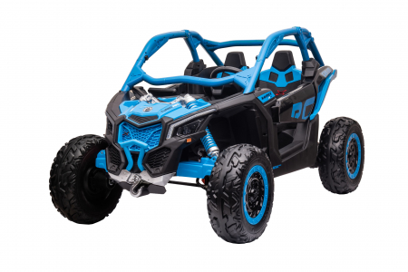 Masinuta UTV electric Premier Can-Am Maverick Speed RC, 2 locuri, 24V, roti cauciuc EVA, scaun piele ecologica, 2 motoare 240W, albastru [1]