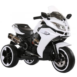 Motocicleta electrica cu 3 roti Premier Sport, 6V, 2 motoare, MP3, alb [1]