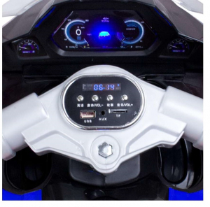 Motocicleta electrica cu 3 roti Premier Sport, 6V, 2 motoare, MP3, albastru [5]