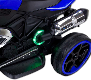 Motocicleta electrica cu 3 roti Premier Sport, 6V, 2 motoare, MP3, albastru [8]