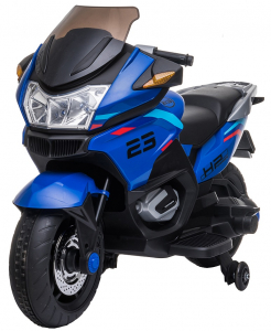 Motocicleta electrica cu 2 roti Premier Flash, 12V, roti cauciuc EVA, MP3, albastra [3]