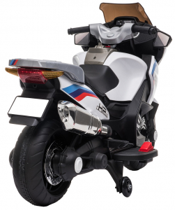 Motocicleta electrica cu 2 roti Premier Flash, 12V, roti cauciuc EVA, MP3, alba [9]