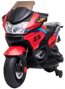 Motocicleta electrica cu 2 roti Premier Flash, 12V, roti cauciuc EVA, MP3, rosie [3]