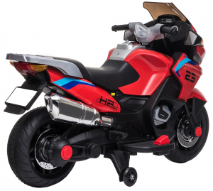 Motocicleta electrica cu 2 roti Premier Flash, 12V, roti cauciuc EVA, MP3, rosie [12]