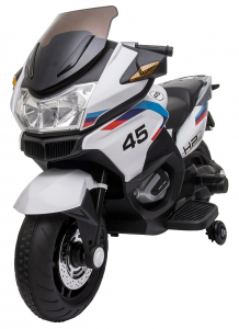 Motocicleta electrica cu 2 roti Premier Flash, 12V, roti cauciuc EVA, MP3, alba [16]