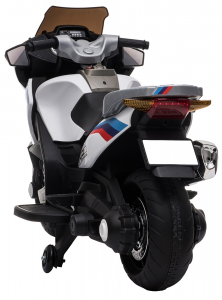 Motocicleta electrica cu 2 roti Premier Flash, 12V, roti cauciuc EVA, MP3, alba [7]