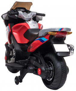 Motocicleta electrica cu 2 roti Premier Flash, 12V, roti cauciuc EVA, MP3, rosie [8]