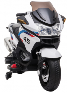 Motocicleta electrica cu 2 roti Premier Flash, 12V, roti cauciuc EVA, MP3, alba [14]